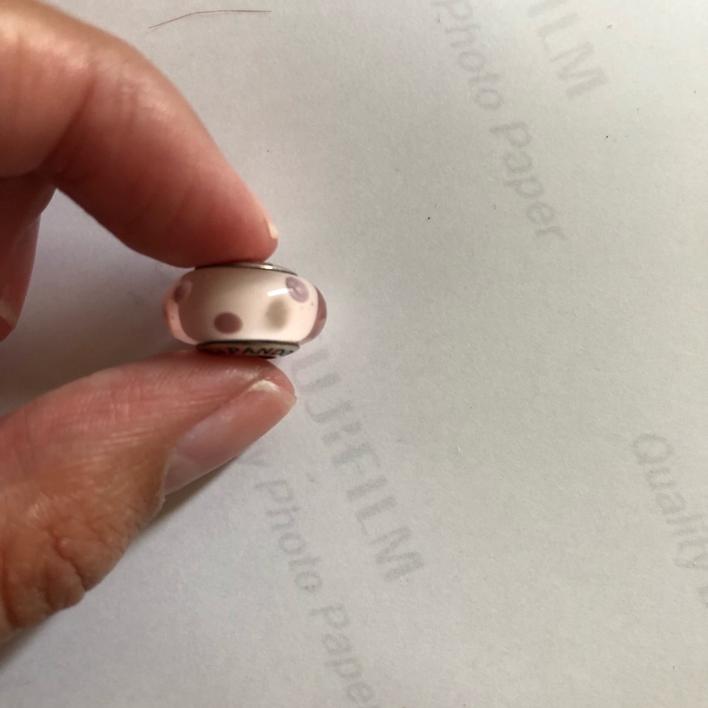 Pandora pink polka dot charm